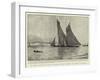 The Channel Yacht-Race from Dover to Baulogne, Valkyrie, Vendetta, and Britannia in Collision-Charles Joseph Staniland-Framed Giclee Print