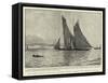 The Channel Yacht-Race from Dover to Baulogne, Valkyrie, Vendetta, and Britannia in Collision-Charles Joseph Staniland-Framed Stretched Canvas