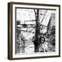 The Chaos of Cables and Wires in Kathmandu - Nepal (Black and White)-Vadim Petrakov-Framed Photographic Print