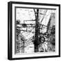 The Chaos of Cables and Wires in Kathmandu - Nepal (Black and White)-Vadim Petrakov-Framed Photographic Print