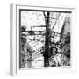 The Chaos of Cables and Wires in Kathmandu - Nepal (Black and White)-Vadim Petrakov-Framed Photographic Print