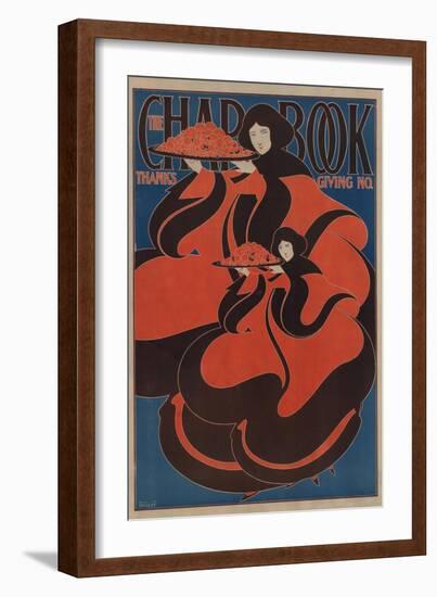 The Chap Book Thanksgiving Poster by William H. Bradley-William H. Brad;eu-Framed Giclee Print