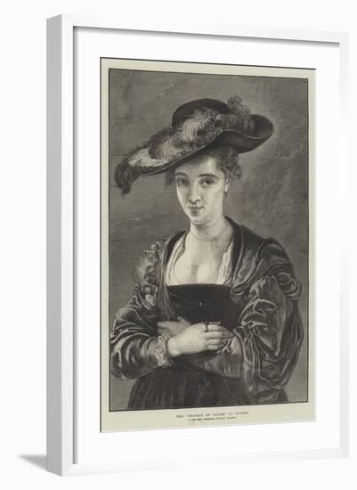 The Chapeau De Paille-Peter Paul Rubens-Framed Giclee Print