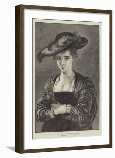 The Chapeau De Paille-Peter Paul Rubens-Framed Giclee Print