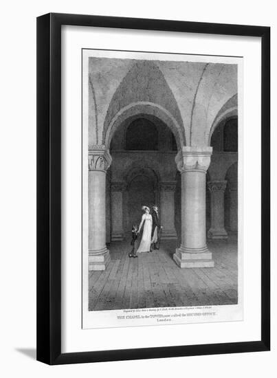 The Chapel in the Tower, Now Called the Record Office, Tower of London, 1809-J Lee-Framed Giclee Print