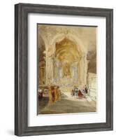 The Chapel of St John the Baptist, San Roque, Lisbon, 1837-James Holland-Framed Giclee Print