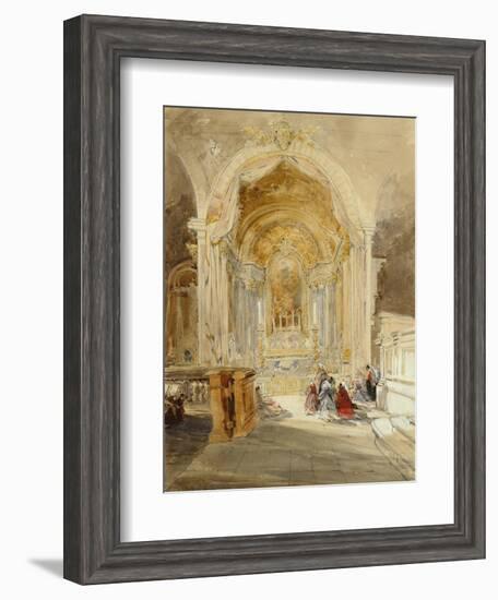 The Chapel of St John the Baptist, San Roque, Lisbon, 1837-James Holland-Framed Giclee Print