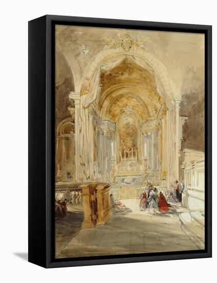 The Chapel of St John the Baptist, San Roque, Lisbon, 1837-James Holland-Framed Stretched Canvas