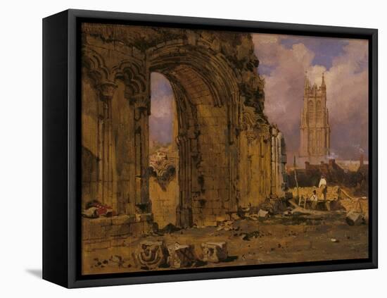 The Chapel of St Joseph of Arimathea, Glastonbury, from the South-East-Samuel Prout-Framed Stretched Canvas