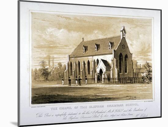 The Chapel of the Clapham Grammar School, London, C1850-W Sedgwick-Mounted Giclee Print