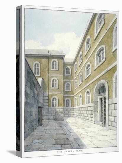 The Chapel Yard in Newgate Prison, Old Bailey, Newgate Prison, Old Bailey, City of London, 1840-Frederick Nash-Stretched Canvas