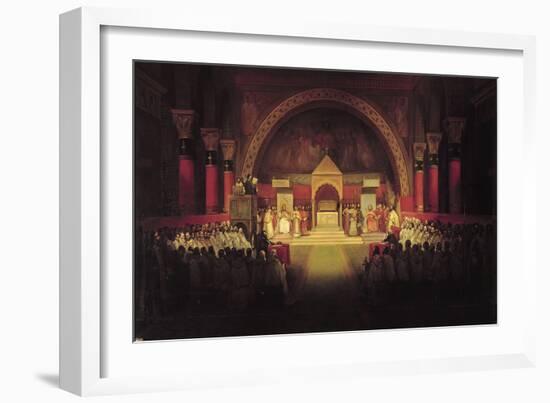 The Chapter Assembly of the Templars-Francois-Marius Granet-Framed Giclee Print