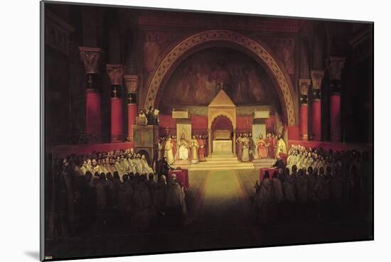 The Chapter Assembly of the Templars-Francois-Marius Granet-Mounted Giclee Print