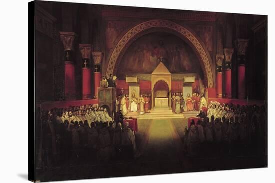 The Chapter Assembly of the Templars-Francois-Marius Granet-Stretched Canvas
