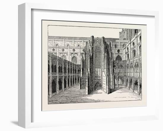 The Chapter House of Old St. Paul's from a View by Hollar London-null-Framed Giclee Print