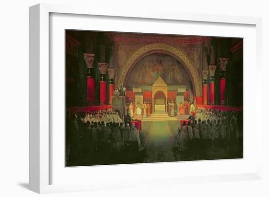 The Chapter of the Order of the Templars Held at Paris, 22nd April 1147, 1844-Francois-Marius Granet-Framed Giclee Print