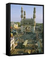 The Char Minar (Charminar) Triumphal Arch in Hyderabad, Andhra Pradesh, India-John Henry Claude Wilson-Framed Stretched Canvas