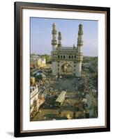 The Char Minar (Charminar) Triumphal Arch in Hyderabad, Andhra Pradesh, India-John Henry Claude Wilson-Framed Photographic Print