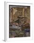 The Charcoal Boat, Camogli, Italy (Oil on Canvas)-Terence Cuneo-Framed Giclee Print