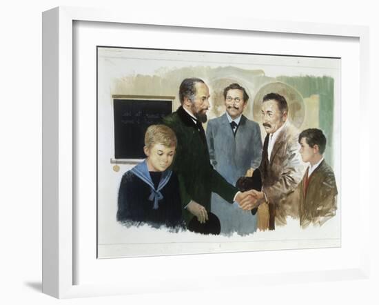 The Charcoal-Man and the Gentleman, from Heart-Edmondo De Amicis-Framed Giclee Print