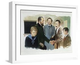 The Charcoal-Man and the Gentleman, from Heart-Edmondo De Amicis-Framed Giclee Print