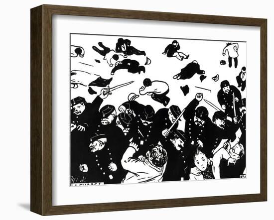 The Charge, 1893-Félix Vallotton-Framed Giclee Print
