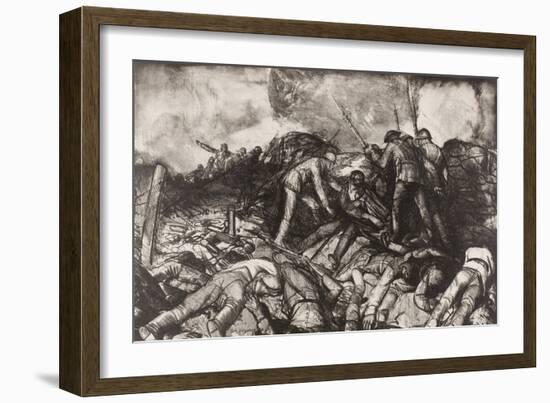 The Charge, 1918-George Wesley Bellows-Framed Giclee Print