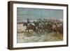 The Charge of the 10th Hussars at Benevente (Corunna Campaign), 1809', c1915-William Barnes Wollen-Framed Giclee Print