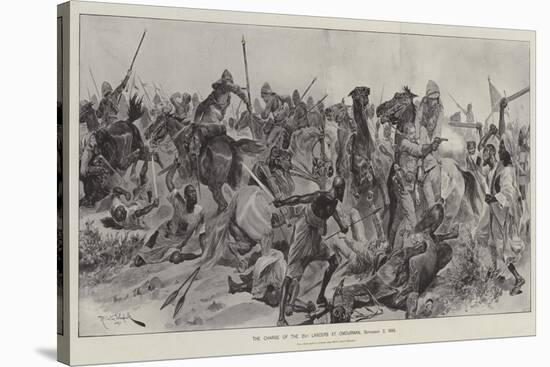 The Charge of the 21st Lancers at Omdurman, 2 September 1898-Richard Caton Woodville II-Stretched Canvas