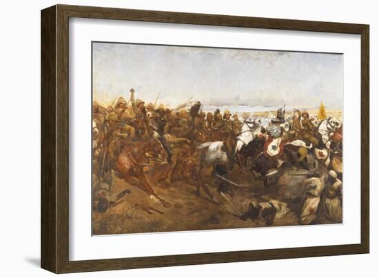 The Charge of the 21st Lancers at the Battle of Omdurman, 1898-Richard Caton Woodville-Framed Giclee Print