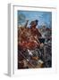 The Charge of the 9th Lancers During the Retreat from Mons-Stanley L. Wood-Framed Giclee Print