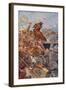 The Charge of the 9th Lancers During the Retreat from Mons-Stanley L. Wood-Framed Giclee Print