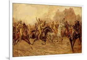 The Charge of the Bengal Lancers at Neuve Chapelle-George Derville Rowlandson-Framed Giclee Print