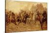 The Charge of the Bengal Lancers at Neuve Chapelle-George Derville Rowlandson-Stretched Canvas