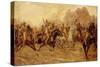 The Charge of the Bengal Lancers at Neuve Chapelle-George Derville Rowlandson-Stretched Canvas