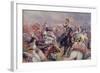 The Charge of the Heavy Brigade Against the French Cuirassiers at Waterloo, from 'British Battles…-Christopher Clark-Framed Giclee Print