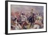 The Charge of the Heavy Brigade Against the French Cuirassiers at Waterloo, from 'British Battles…-Christopher Clark-Framed Giclee Print