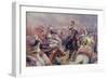 The Charge of the Heavy Brigade Against the French Cuirassiers at Waterloo, from 'British Battles…-Christopher Clark-Framed Giclee Print