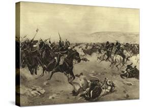 The Charge of the Heavy Brigade, Battle of Balaclava, 1854-Henri-Louis Dupray-Stretched Canvas