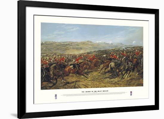 The Charge of The Heavy Brigade-G.D. Giles-Framed Premium Giclee Print