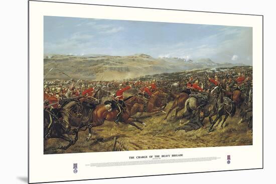 The Charge of The Heavy Brigade-G.D. Giles-Mounted Premium Giclee Print