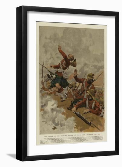 The Charge of the Highland Brigade at Tel-El-Kebir, 13 September 1882-null-Framed Giclee Print