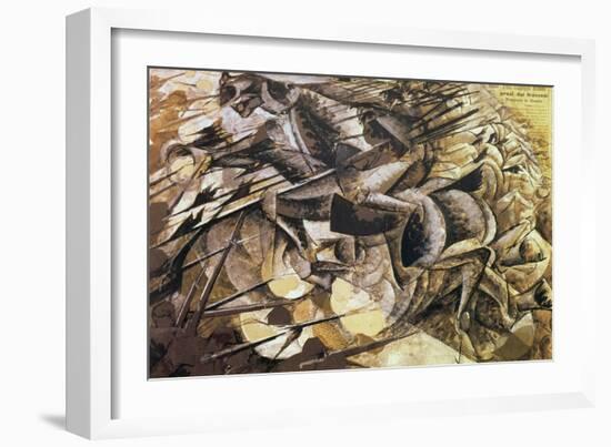 The Charge of the Lancers, 1915-Umberto Boccioni-Framed Giclee Print