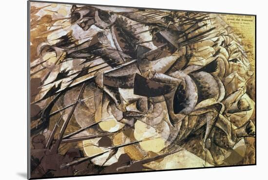 The Charge of the Lancers, 1915-Umberto Boccioni-Mounted Giclee Print