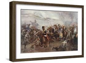 The Charge of the Light Brigade at the Battle of Balaclava on 25th October, 1854, Illustration…-Christopher Clark-Framed Giclee Print