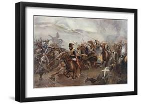 The Charge of the Light Brigade at the Battle of Balaclava on 25th October, 1854, Illustration…-Christopher Clark-Framed Giclee Print