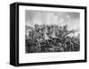 The Charge of the Light Brigade, Battle of Balaclava, Crimean War, October 25, 1854-R Dawson-Framed Stretched Canvas