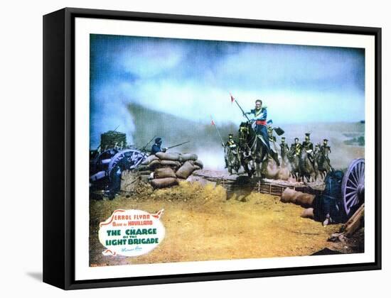 The Charge of the Light Brigade, Errol Flynn, 1936-null-Framed Stretched Canvas