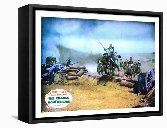The Charge of the Light Brigade, Errol Flynn, 1936-null-Framed Stretched Canvas