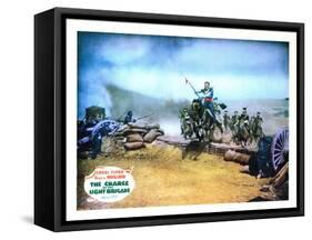 The Charge of the Light Brigade, Errol Flynn, 1936-null-Framed Stretched Canvas